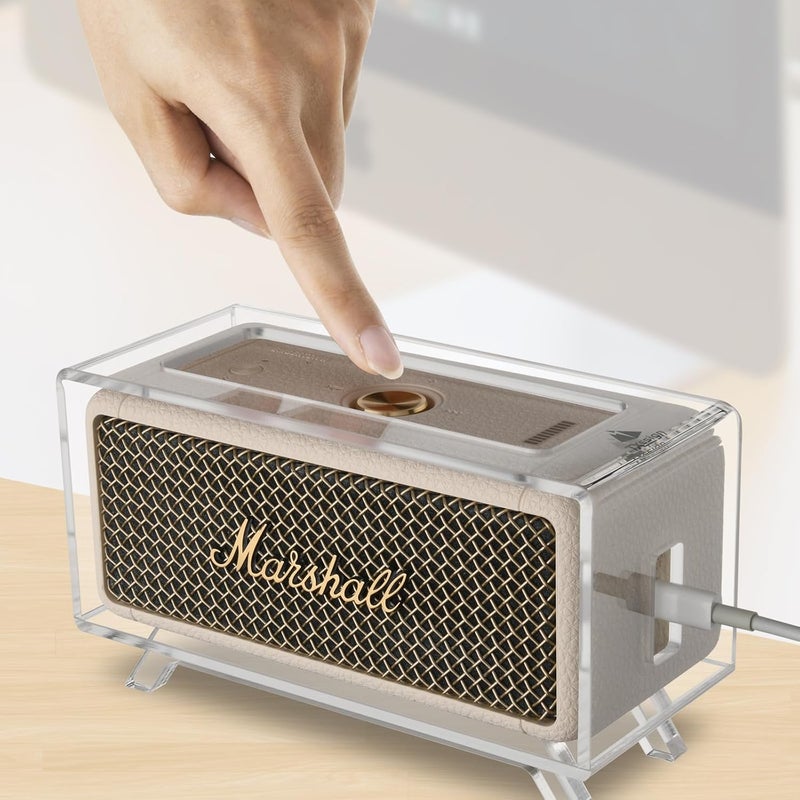 TXesign Acrylic Desktop Stand Holder Compatible with Marshall Emberton/Emberton II/Emberton III Portable Speaker, Table Holder Display Shelf Speaker Desktop Stand Shelf (Transparent) - Image 4